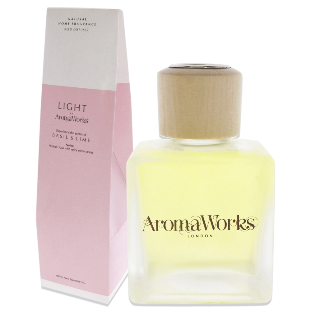 Light Reed Diffuser-Basil and Lime-Aromaworks for Unisex-3.4 oz Reed Diffusers - Picture 4 of 6